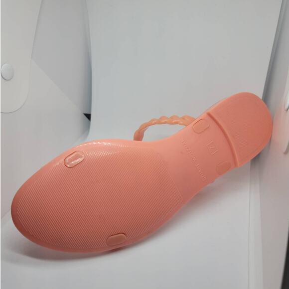 Stuart Weitzman Braida Sawyer Jelly Sandal in Apricot - Picture 10 of 14